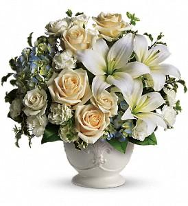 White sympathy flowers created by Winnipeg Florist-Valley Flowers