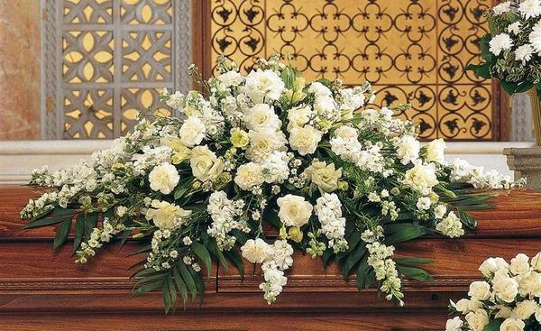 Pure White Casket Spray